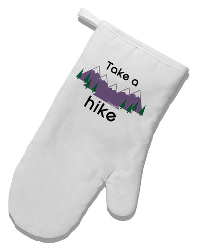 Take a Hike White Printed Fabric Oven Mitt-Oven Mitt-TooLoud-Davson Sales