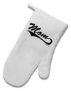 Mom - Sports Tail Script White Printed Fabric Oven Mitt by TooLoud-Oven Mitt-TooLoud-White-Davson Sales