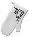 Notice Me Senpai Triangle Text White Printed Fabric Oven Mitt-Oven Mitt-TooLoud-White-Davson Sales