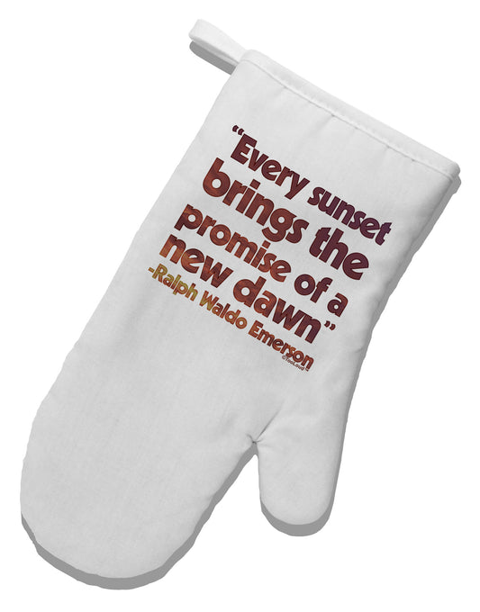 Emerson Sunset Quote White Printed Fabric Oven Mitt-Oven Mitt-TooLoud-Davson Sales