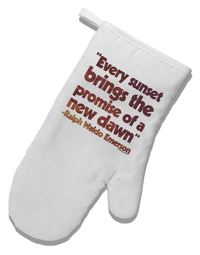 Emerson Sunset Quote White Printed Fabric Oven Mitt-Oven Mitt-TooLoud-Davson Sales