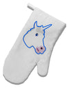 Fanciful Unicorn White Printed Fabric Oven Mitt-Oven Mitt-TooLoud-White-Davson Sales