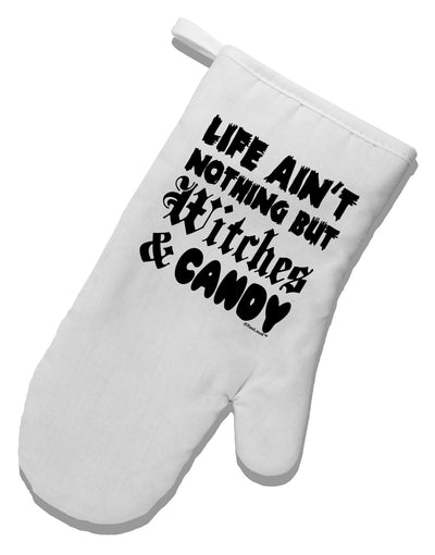 Witches and Candy White Printed Fabric Oven Mitt-Oven Mitt-TooLoud-White-Davson Sales