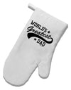 World's Greatest Dad - Sport Style White Printed Fabric Oven Mitt by TooLoud-Oven Mitt-TooLoud-White-Davson Sales