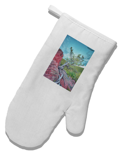 CO Cliffside Tree White Printed Fabric Oven Mitt-Oven Mitt-TooLoud-White-Davson Sales