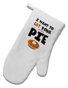 Eat Your Pie White Printed Fabric Oven Mitt-Oven Mitt-TooLoud-White-Davson Sales