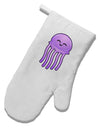 Cute Jellyfish White Printed Fabric Oven Mitt by TooLoud-Oven Mitt-TooLoud-White-Davson Sales