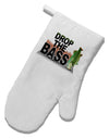 Drop The Bass Fish White Printed Fabric Oven Mitt-Oven Mitt-TooLoud-White-Davson Sales