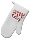 Qualified To Satisfy White Printed Fabric Oven Mitt-Oven Mitt-TooLoud-White-Davson Sales