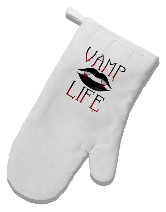Vamp Life White Printed Fabric Oven Mitt-Oven Mitt-TooLoud-White-Davson Sales