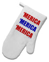 Merica Merica Merica - Red and Blue White Printed Fabric Oven Mitt-Oven Mitt-TooLoud-White-Davson Sales