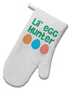 Lil' Egg Hunter - Easter - Green White Printed Fabric Oven Mitt by TooLoud-Oven Mitt-TooLoud-White-Davson Sales