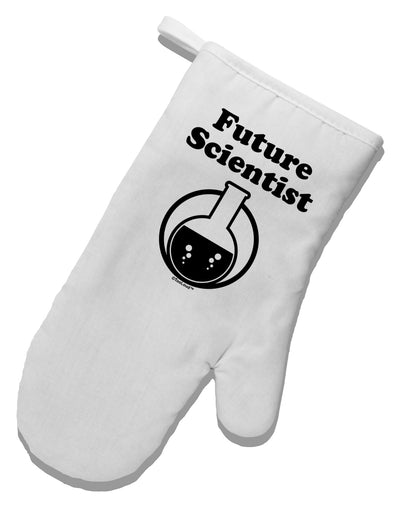 Future Scientist White Printed Fabric Oven Mitt-Oven Mitt-TooLoud-White-Davson Sales