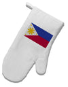TooLoud Distressed Philippines Flag White Printed Fabric Oven Mitt-OvenMitts-TooLoud-Davson Sales