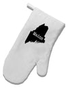 Maine - United States Shape White Printed Fabric Oven Mitt-Oven Mitt-TooLoud-White-Davson Sales