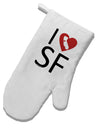 I Heart San Francisco White Printed Fabric Oven Mitt-Oven Mitt-TooLoud-White-Davson Sales