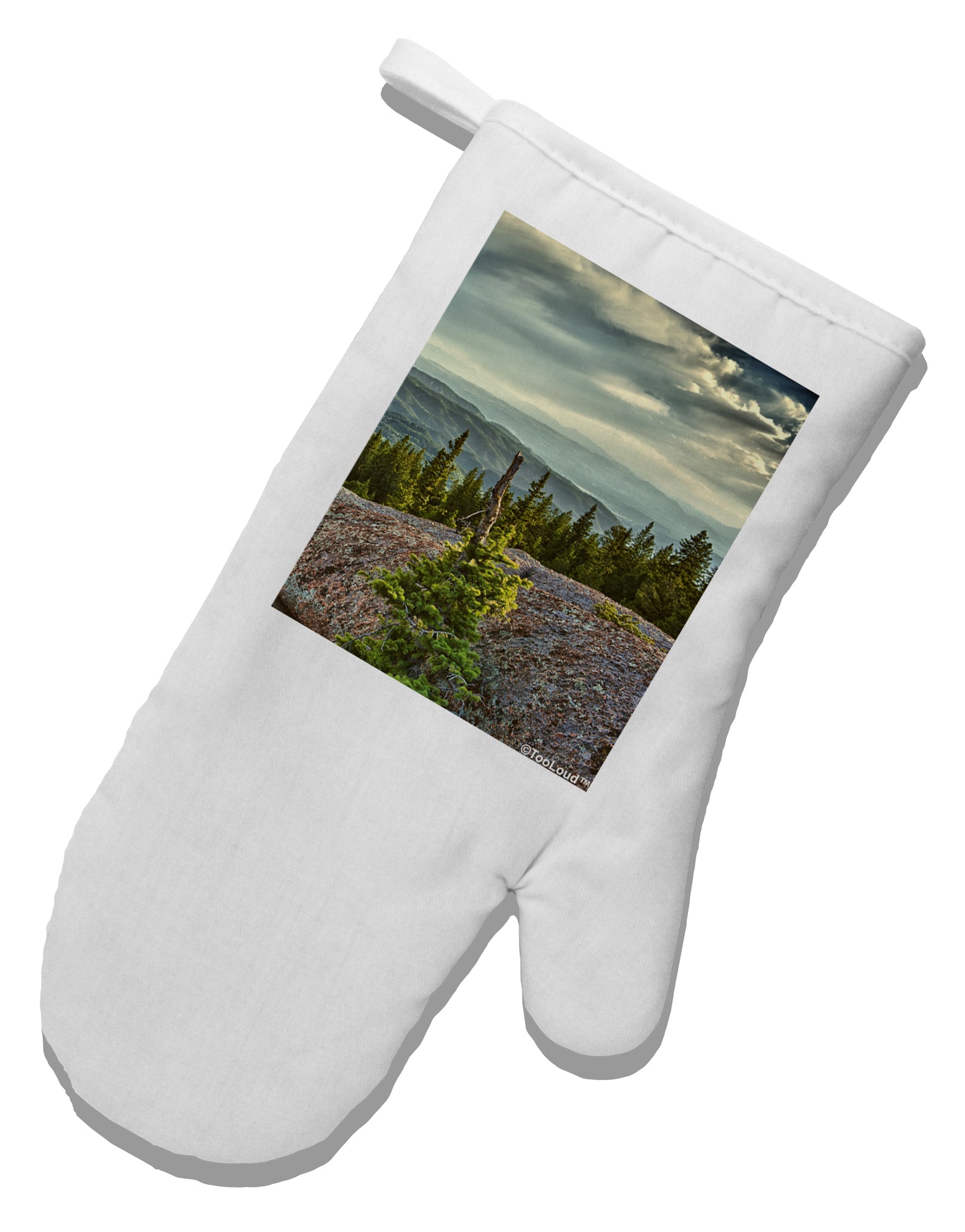 Nature Photography - Pine Kingdom White Printed Fabric Oven Mitt by TooLoud-TooLoud-White-Davson Sales