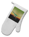 Ornithomimus Velox - Without Name White Printed Fabric Oven Mitt by TooLoud-Oven Mitt-TooLoud-White-Davson Sales