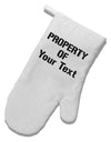 Personalized Property Of White Printed Fabric Oven Mitt-Oven Mitt-TooLoud-White-Davson Sales