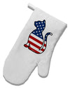 Patriotic Cat Design White Printed Fabric Oven Mitt by TooLoud-Oven Mitt-TooLoud-White-Davson Sales