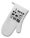 Twelve Days of Christmas White Printed Fabric Oven Mitt-Oven Mitt-TooLoud-White-Davson Sales