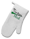 Drive Stick Green White Printed Fabric Oven Mitt-Oven Mitt-TooLoud-White-Davson Sales