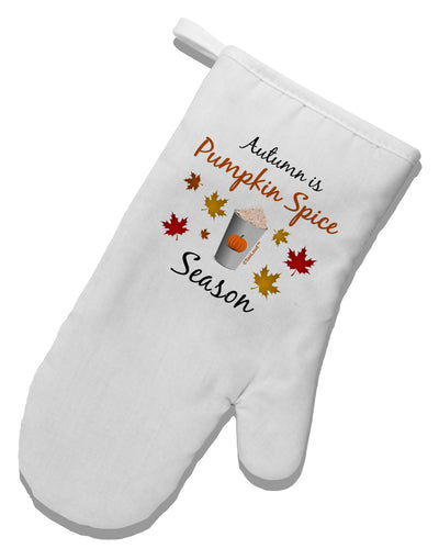 Pumpkin Spice Season White Printed Fabric Oven Mitt-Oven Mitt-TooLoud-White-Davson Sales