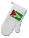 TooLoud Guyana Flag White Printed Fabric Oven Mitt-OvenMitts-TooLoud-Davson Sales