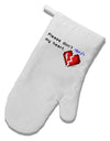 Please Don't Break My Heart Code White Printed Fabric Oven Mitt-Oven Mitt-TooLoud-White-Davson Sales