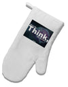 What We Think Buddha White Printed Fabric Oven Mitt-Oven Mitt-TooLoud-White-Davson Sales