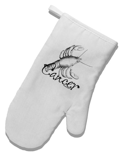 Cancer Illustration White Printed Fabric Oven Mitt-Oven Mitt-TooLoud-White-Davson Sales