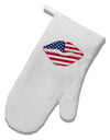 American Flag Lipstick White Printed Fabric Oven Mitt by TooLoud-Oven Mitt-TooLoud-White-Davson Sales