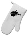 West Virginia - United States Shape White Printed Fabric Oven Mitt-Oven Mitt-TooLoud-White-Davson Sales