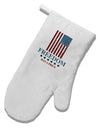 Freedom Flag Color White Printed Fabric Oven Mitt-Oven Mitt-TooLoud-White-Davson Sales