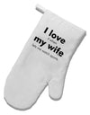 I Love My Wife - Sports White Printed Fabric Oven Mitt by TooLoud-Oven Mitt-TooLoud-White-Davson Sales