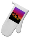 Palm Trees and Sunset Design White Printed Fabric Oven Mitt by TooLoud-Oven Mitt-TooLoud-White-Davson Sales