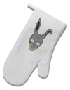 Scary Bunny Face White Printed Fabric Oven Mitt-Oven Mitt-TooLoud-White-Davson Sales