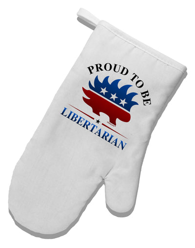 Proud To Be Libertarian White Printed Fabric Oven Mitt-Oven Mitt-TooLoud-White-Davson Sales