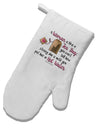 TooLoud Woman Like A Tea Bag Eleanor R White Printed Fabric Oven Mitt-Oven Mitt-TooLoud-White-Davson Sales