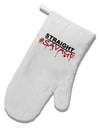 Straight Savage White Printed Fabric Oven Mitt-Oven Mitt-TooLoud-White-Davson Sales