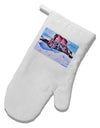 Victor Mines Colorado Watercolor White Printed Fabric Oven Mitt-Oven Mitt-TooLoud-White-Davson Sales