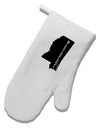 Mississippi - United States Shape White Printed Fabric Oven Mitt-Oven Mitt-TooLoud-White-Davson Sales