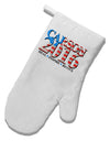 Carson Flag Slogan White Printed Fabric Oven Mitt-Oven Mitt-TooLoud-White-Davson Sales