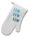 Ho Ho Ho Snowflakes White Printed Fabric Oven Mitt-Oven Mitt-TooLoud-White-Davson Sales