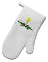 Chirstmas Candle White Printed Fabric Oven Mitt-Oven Mitt-TooLoud-White-Davson Sales