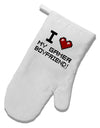 I Heart My Gamer Boyfriend White Printed Fabric Oven Mitt-Oven Mitt-TooLoud-White-Davson Sales