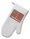 American Breakfast Flag - Bacon and Eggs - Mmmmerica White Printed Fabric Oven Mitt-Oven Mitt-TooLoud-White-Davson Sales