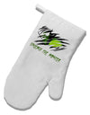 Unleash The Monster White Printed Fabric Oven Mitt-Oven Mitt-TooLoud-White-Davson Sales