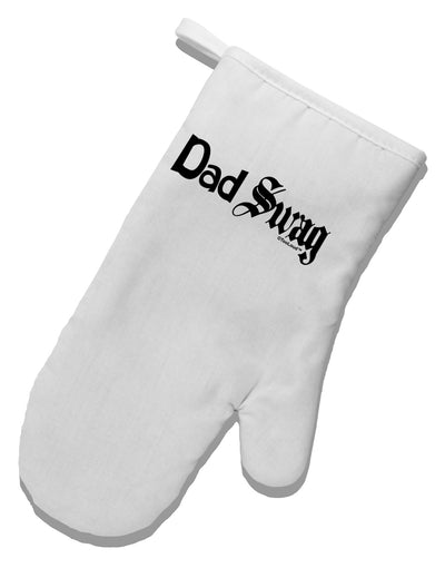 Dad Swag Text White Printed Fabric Oven Mitt by TooLoud-Oven Mitt-TooLoud-White-Davson Sales