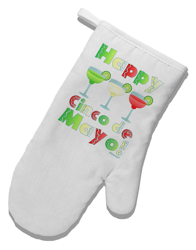 Margaritas - Mexican Flag Colors - Happy Cinco de Mayo White Printed Fabric Oven Mitt by TooLoud-Oven Mitt-TooLoud-White-Davson Sales